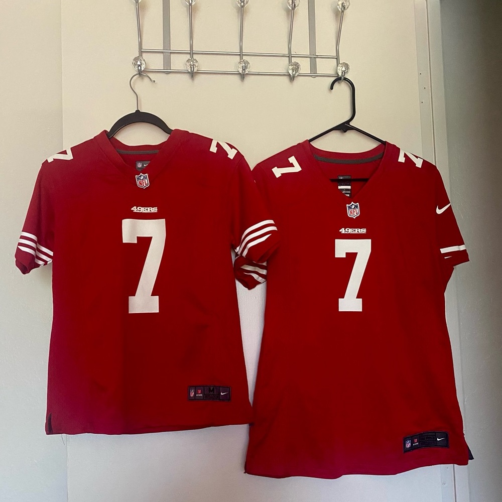 Matching Red and white 49er shirts M and L for women. (Kaepernick)  SOLD
